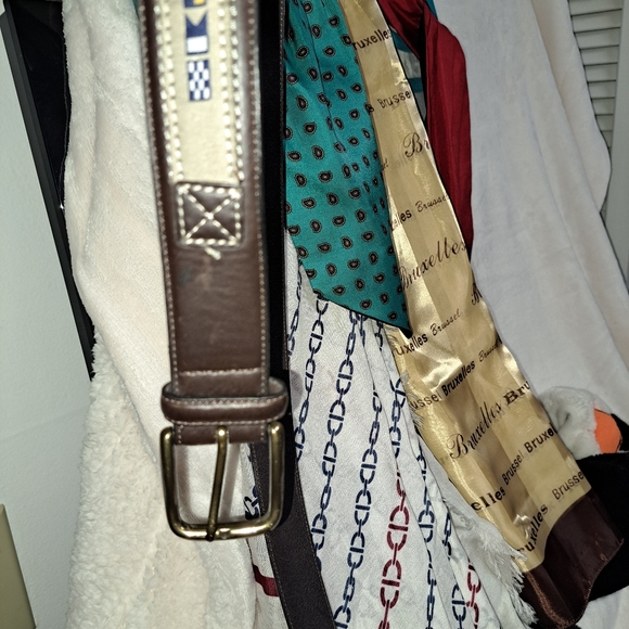 Nautica nautical themed leather belt - Picture 2 of 3